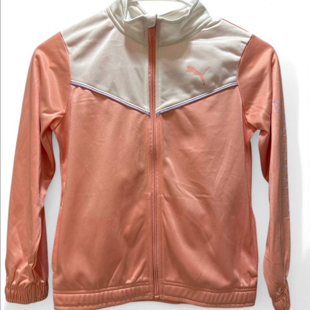 Puma Kids Pink and White Jacket